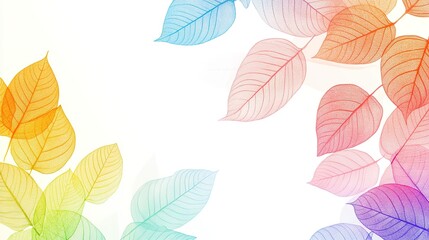  Transparent Colorful Leaves Background: A Vibrant and Ethereal Design for Creative Projects