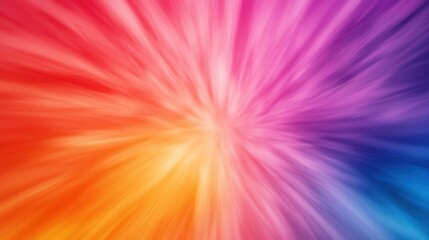 A vibrant, swirling explosion of colors ranging from red to blue, creating a dynamic and energetic visual effect.