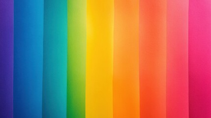 A vibrant array of colored paper strips in rainbow hues, showcasing a gradient from purple to pink, symbolizing diversity and creativity.