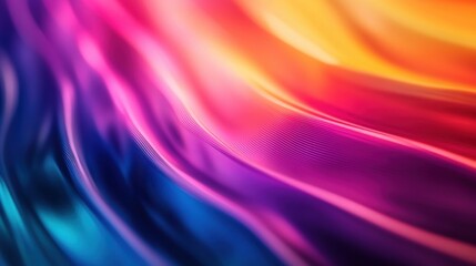 A vibrant, abstract image featuring flowing waves of purple, pink, and orange hues, creating a mesmerizing gradient effect.