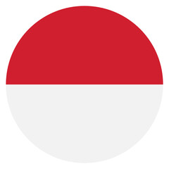 Monaco flag. Monaco circle flag logo icon computer vector illustration design