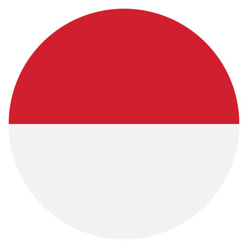 Monaco flag. Monaco circle flag logo icon computer vector illustration design