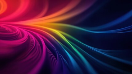 Obraz premium A vibrant, abstract swirl of colors creating a dynamic flow against a dark background, evoking a sense of movement and energy.