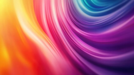 A vibrant, swirling blend of colors creating a fluid, abstract design, showcasing gradients of orange, pink, purple, and blue.