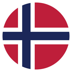 Fototapeta premium Norway flag. Norway circle flag logo icon computer vector illustration design