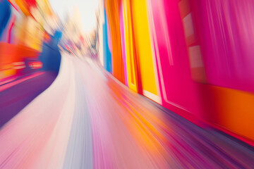 Vibrant abstract motion blur with colorful lines