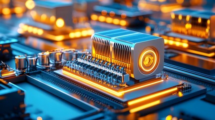 futuristic tech circuit board, ai, cpu - ai and machine learning