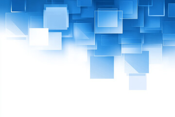 Abstract blue squares on white background
