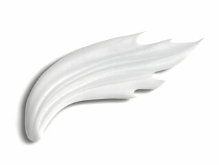 Fototapeta premium White Cream Swirl Creates a Dynamic and Textured Design on a Clean White Backdrop