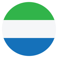 Sierra Leone flag. Sierra Leone circle flag logo icon computer vector illustration design