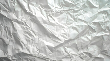 Obraz premium White crumpled paper texture background forms an abstract pattern with soft shadows and highlights.