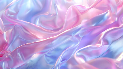 Fototapeta premium Soft, flowing silk fabric in pastel colors creating a dreamy and serene atmosphere