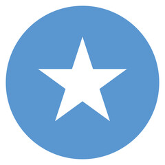 Obraz premium Somalia flag. Somalia circle flag logo icon computer vector illustration design