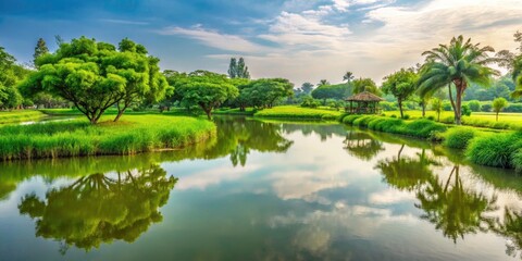 Minimalist Bangkok Suan Rot Fai Park: Lush Greenery & Marsh Scenery