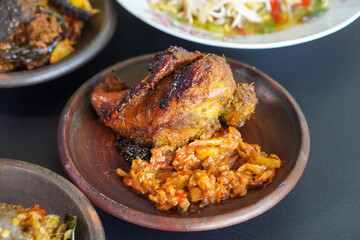 Flavorful Indonesian cuisine rich in spices, captured on February 6, 2025. The vibrant colors and aromatic ingredients create a delicious and authentic culinary scene