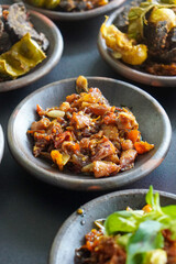 Flavorful Indonesian cuisine rich in spices, captured on February 6, 2025. The vibrant colors and aromatic ingredients create a delicious and authentic culinary scene