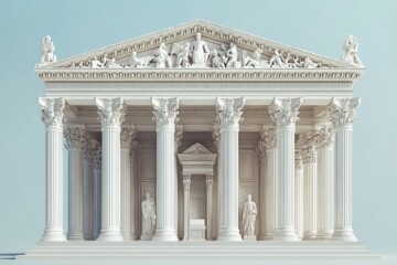 Obraz premium Ancient Greek Temple 3D Render