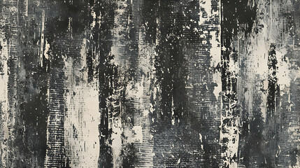 Obraz premium Abstract textured wall with contrasting black and white patterns, ideal for modern decor use