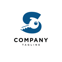 Letter S Key Logo Icon Vector