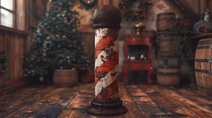 Old classic vintage barber pole.