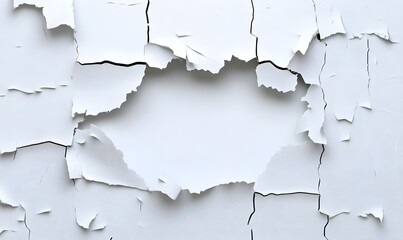 Cracked white paint texture, peeling surface, distressed wall background, ideal for design