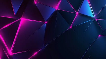A futuristic abstract design featuring neon lights and sharp, glowing edges, perfect for modern themes,