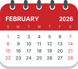 2026 calender-February