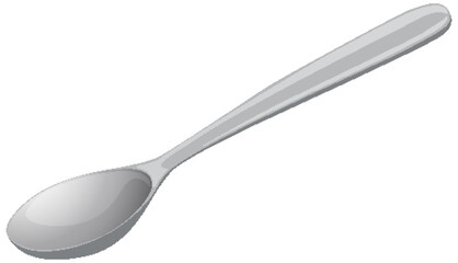 Sleek Silver Spoon Illustration