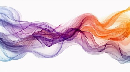 カラフルな流れるラインのエレガントなグラフィックアート10