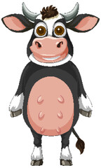 Cute Cartoon Cow Illustration