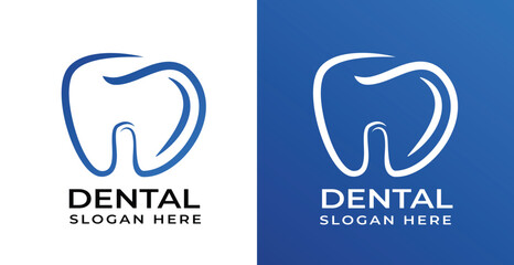 tooth dental logo Health Dent Icon, Linear Style Teeth, Teeth, Smile Logo, Dentist Imaging with Letters, Dental Clinic Logo