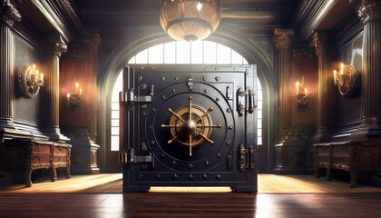 Fototapeta premium The charm of a classic safe is unmistakable. 