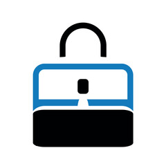 Fototapeta premium Open lock security icon.