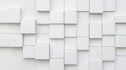 Obraz premium 3D White Geometric Pattern Background: Modern and Minimalist Design