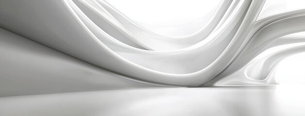 Fototapeta premium Innovative design techniques bring forth the beauty of abstract forms in modern architecture.