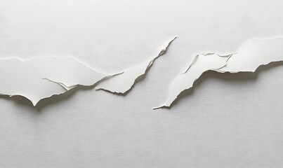 Torn paper texture, abstract background, white surface, design element, craft material