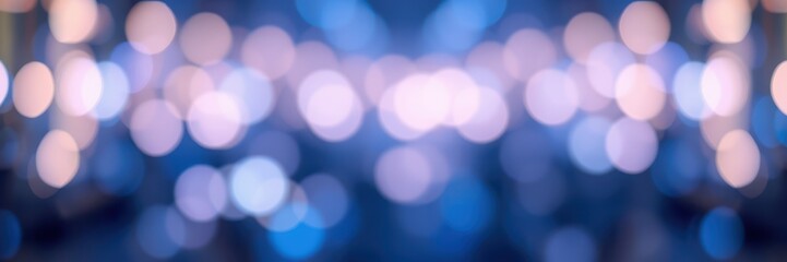 Colorful bokeh lights create a vibrant atmosphere at an evening gathering in a modern urban setting