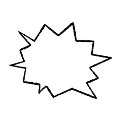 手描きのトゲトゲした吹き出し