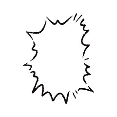 手描きのトゲトゲした吹き出し