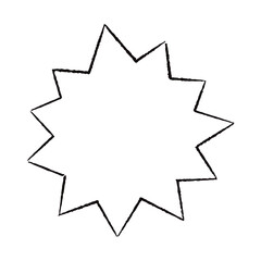 手描きのトゲトゲした吹き出し