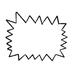 手描きのトゲトゲした吹き出し