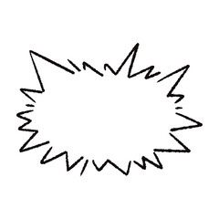 手描きのトゲトゲした吹き出し