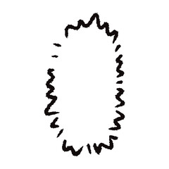 手描きのトゲトゲした吹き出し