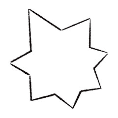 手描きのトゲトゲした吹き出し