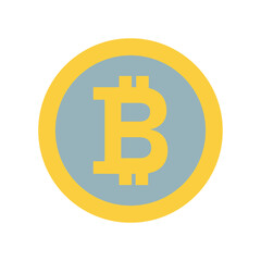 Modern Bitcoin crypto vector logo illustration, ideal for blockchain, fintech, and digital currency designs.