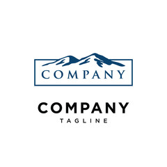 Mountain Square Logo Icon Vector