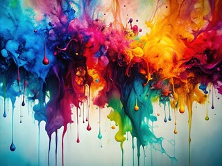 Fototapeta premium Abstract Ink Spill Wallpaper Texture: Close-Up Macro Photography