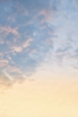 beautiful stratocumulus clouds in the morning with beautiful sunset light for background