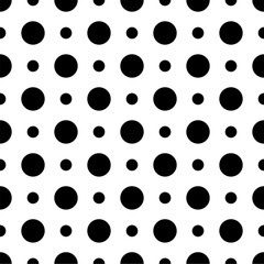 black and white polka dots pattern