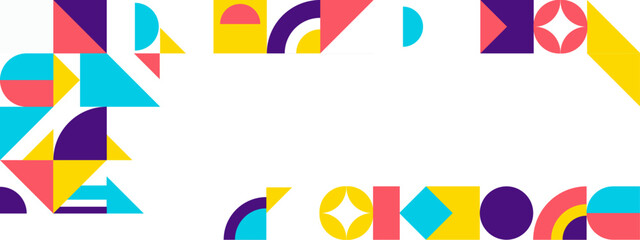 Flat design colorful geometric pattern